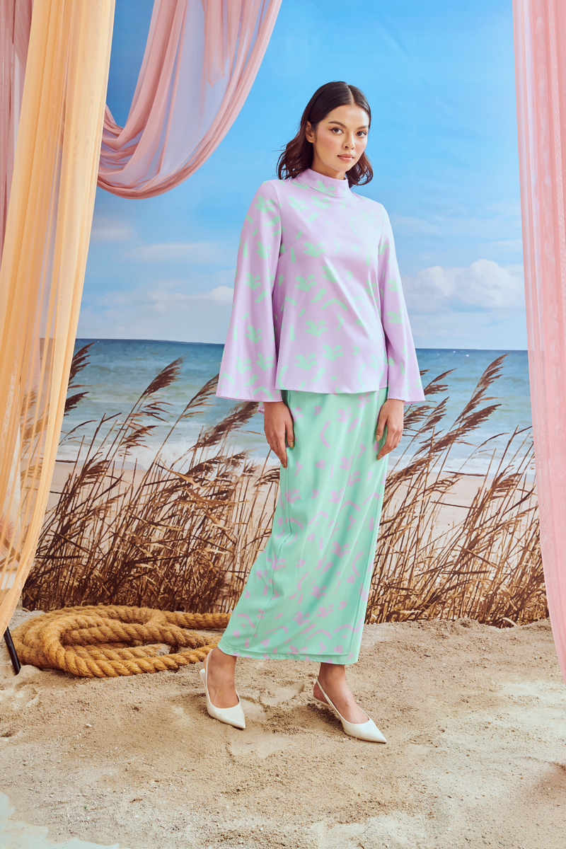 Buy Sophia Lilac Modern Kurung | Mimpikita