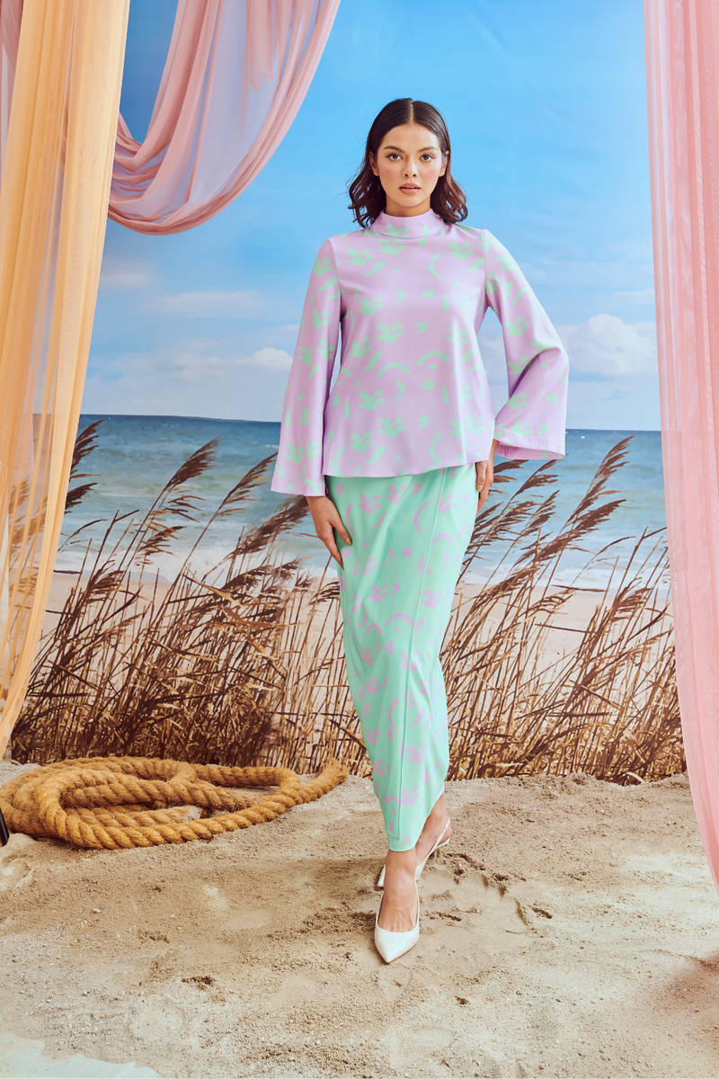 Buy Sophia Lilac Modern Kurung | Mimpikita